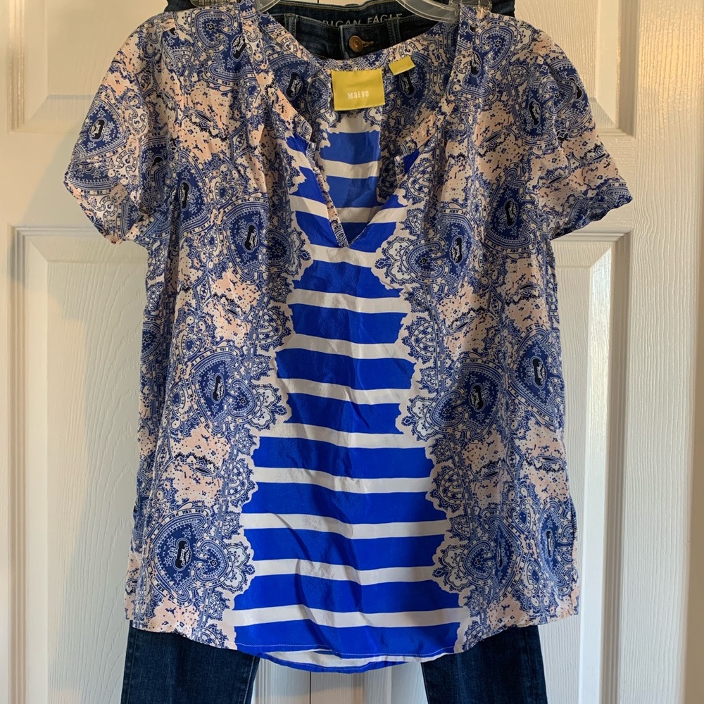 Anthropologie (Maeve) silky blouse